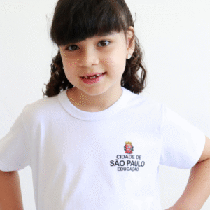Camiseta Escolar Gola Branca SMESP