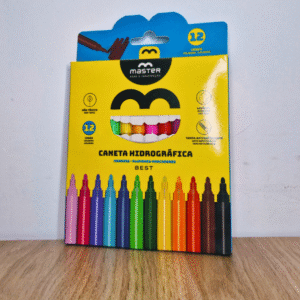 Caneta Hidrográfica (12 Cores)