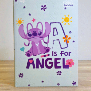 Caderno Universitário (80 FLS) Coleção Stitch & Angel - A de Angel