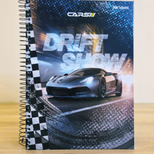 Caderno Universitário (160 FLS) Coleção Carros - Drift (Cinza)