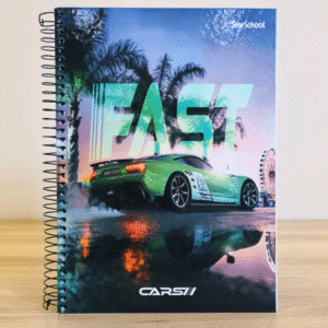 Caderno Universitário (160 FLS) Coleção Carros - Esportivo (Verde)