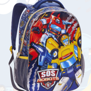 Mochila Infantil Masculina ROBOS