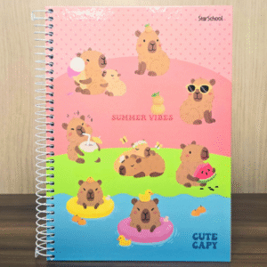 Caderno Universitário (160 FLS) Coleção Capivara - Capivara Verão