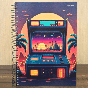 Caderno Universitário (160 FLS) Coleção Games - Arcade Vintage