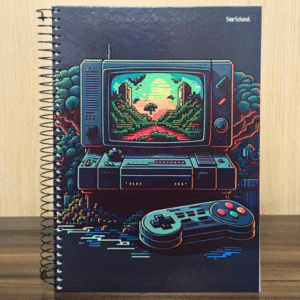 Caderno Universitário (160 FLS) Coleção Games - Gamer Antigo