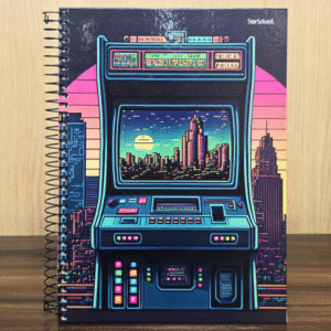 Caderno Universitário (160 FLS) Coleção Games - Cyber Arcade